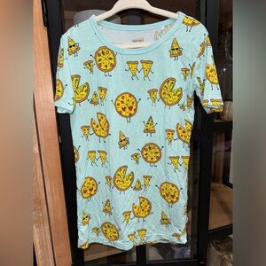 Little Sleepies pizza pals print bamboo short sleeve tee pajamas shirt boys